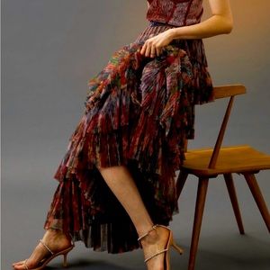 Anthropologie NWT pleated maxi skirt